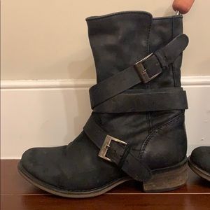 Steve Madden Leather Combat Boots